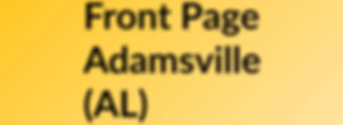 Front Page Adamsville (AL)
