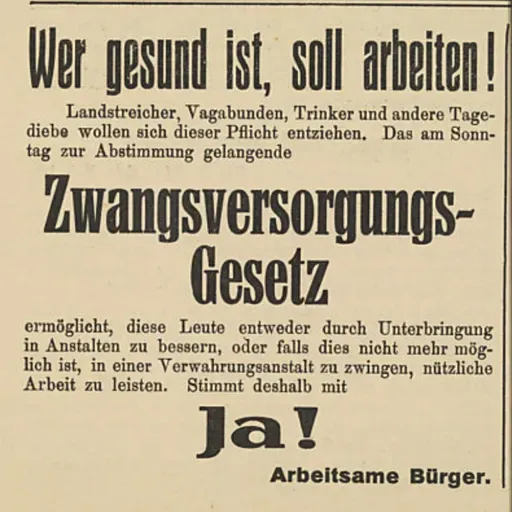 BGE 30 I 276 - administrative Versorgung