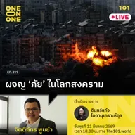 ผจญ ‘ภัย’ ในโลกสงคราม | จิตติภัทร พูนขำ | 101 One-on-One EP.399