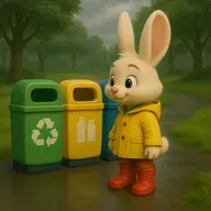 Petit Lapin apprend à trier ses déchets