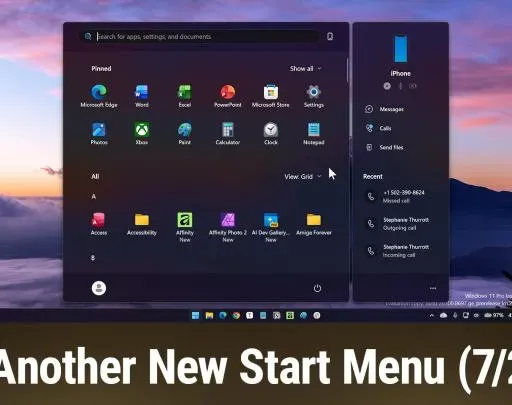 Hands-On Windows 197: Another New Start Menu (7/2026)
