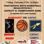 HS Boys Basketball Replay – Sandusky vs. Capac 2-27-26