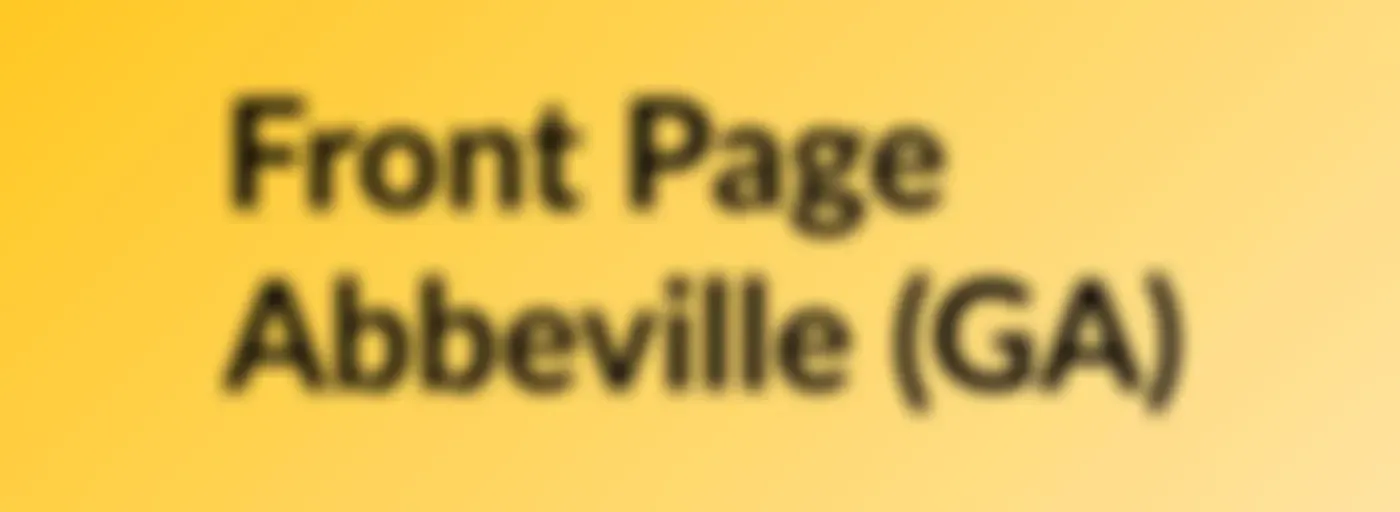 Front Page Abbeville (GA)