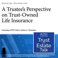 A Trustee's Perspective on Trust-Owned Life Insurance
