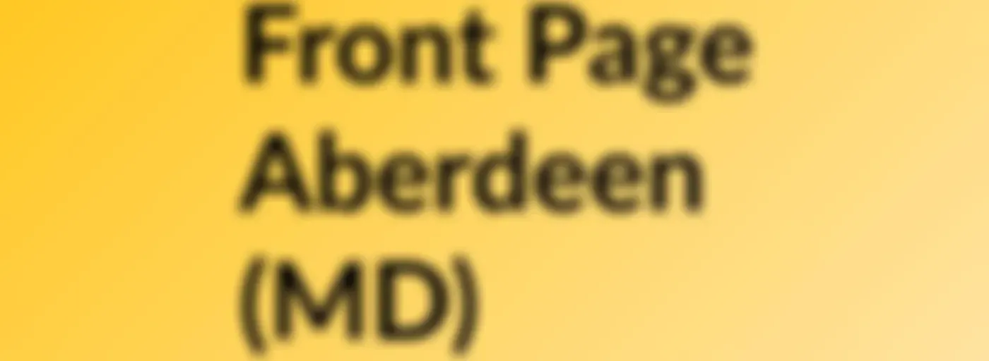 Front Page Aberdeen (MD)