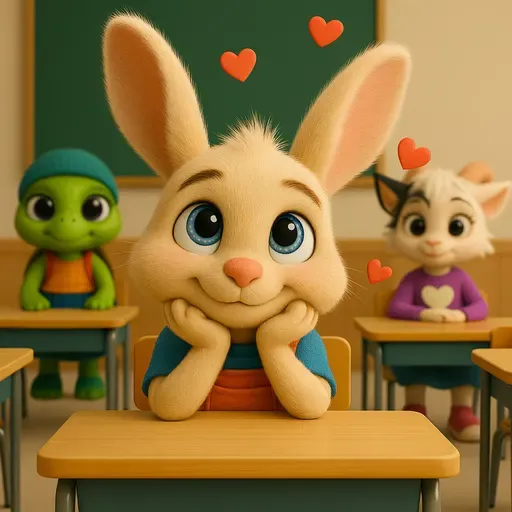 Petit Lapin est amoureux