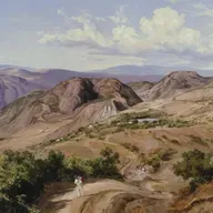 José María Velasco en Guelatao, Oaxaca. Homenaje a Juárez.