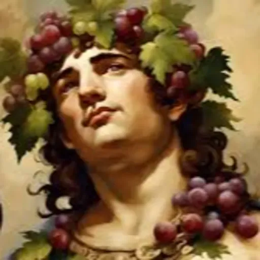 Baco é o deus do vinho, da fertilidade, da agricultura e da folia na mitologia romana. 