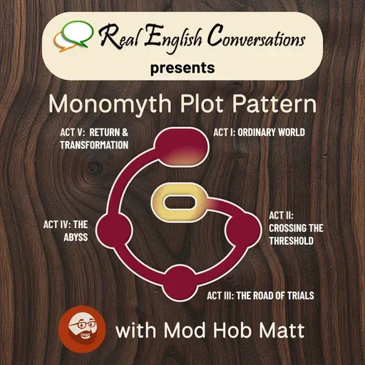 ποΈPt. #5 Of 6 How to Master the PlotWeaver Monomyth Plot Pattern for Business English with Curtis Davies & Mod Hob Matt | Real English Conversations Podcast for Global Professionals