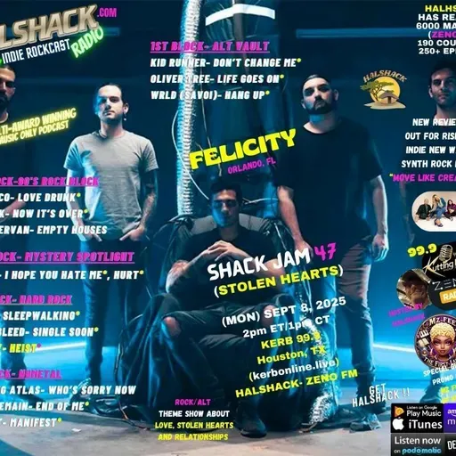 Episode 254: Halshack ep 47 (STOLEN HEARTS for KERB-ZENO)--ShackJam 47--Sep 8, 2025 --rock theme show about stolen hearts- hosted by Halshack