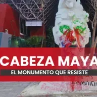 El ícono urbano que resiste protestas La Cabeza Maya