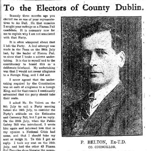Patrick Belton - Independent -September 1927