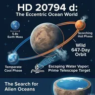 HD 20794 d: An Eccentric Super-Earth's Route to Water and Habitability