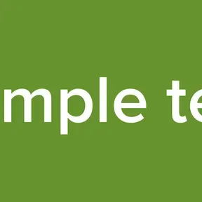 Sample test
