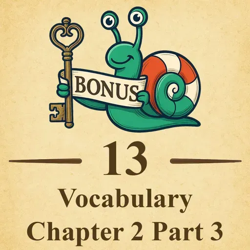 👀 Bonus Episode 13 Preview – Vocabulary for Chapter 2, Part 3: Objects, Actions, and Mystery