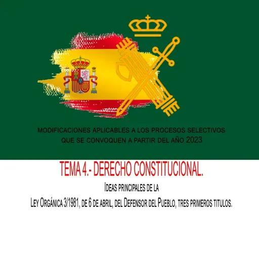 IDEAS PRINCIPALES de la Ley Orgánica 3/1981, de 6 de abril, del Defensor del Pueblo los tres primeros titulos.