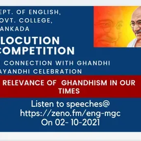 Elocution Gandhijayanthi Eng Dept