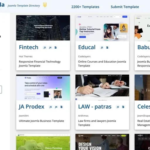 Llenando de diseño Joomla 5