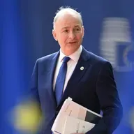 Micheál Martin arrives to attend the second day of the EU summit in Brussels