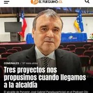 (Porvenir)Tres proyectos nos propusimos cuando llegamos a la alcaldía  José Gabriel Parada
