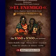 PERSONAS NO GRATAS 2739 AL TEATRO Enrique Vega Obra de Teatro "El Enemigo"
