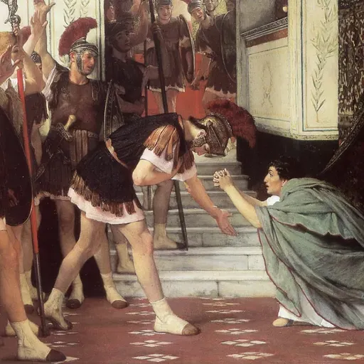 S8 Ep950: (7) Josiah Osgood describes the Civil War's onset as Caesar crossed the Rubicon, prompting Pompey and Cato to evacuate Italy for the East. Caesar utilized a strategy of clemency and maintained iron discipline, even executing mutineers in the Ninth Legion.