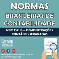 NORMAS EM AUDIO - NBC TSP 16: DEMONSTRAÇÕES CONTÁBEIS SEPARADAS