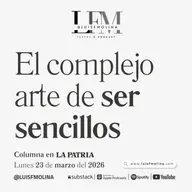 35. El complejo arte de ser personas sencillas