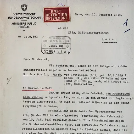 BGE 64 I 365 - Feindseligkeiten in Spanien