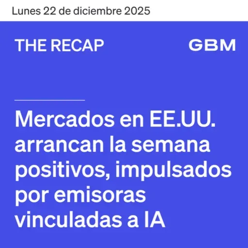 THE RECAP 22-12-25 | Mercados en EE. UU. Arrancaron la semana navideña positivos gracias a emisoras vinculadas a IA
