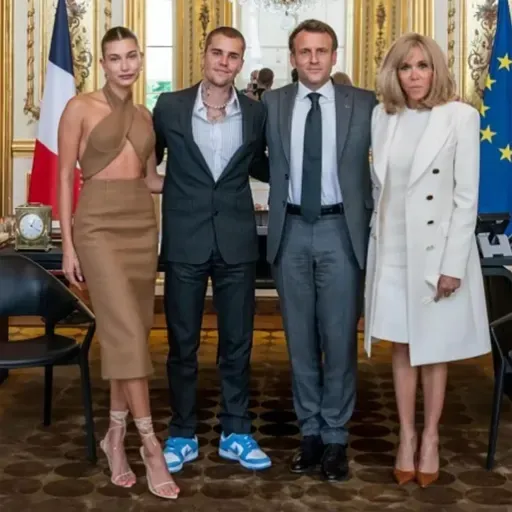 Justin and Hailey Bieber visit PRESIDENT of France???