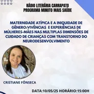 PROGAMA MINUTO MAIS SAÚDE 100525 SEGUNDO BLOCO - CRISTIANE FÔNSECA