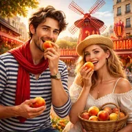 Moulin Rouge 💃 , pêches 🍑 et Iran 🇮🇷 : Quel lien étonnant les unit ? - FREE episode - DELF A2 / B1 - Compréhension orale - French Intermediate Level