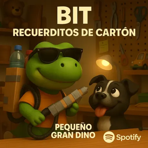 Bit! sobre recuerditos de cartón.