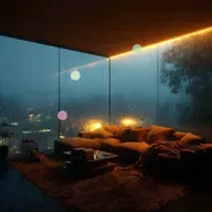 Pluie sur la fenêtre | Vue d’un appartement sous l’orage