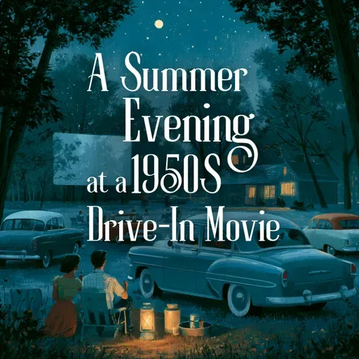 A Summer Evening at a 1950s Drive-In Movie