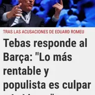 Sigue la Guerra Entre Tebas y el Barça