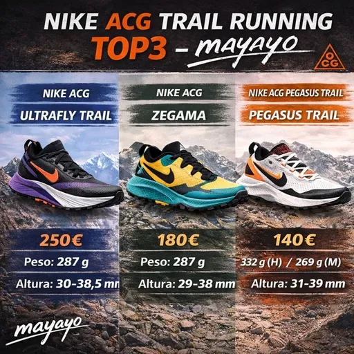 Nike acg trail running Historia desde el K2 - 1978 y top3 zapatillas 2026, por Mayayo