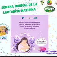 Celebración del día mundial de la lactancia materna 