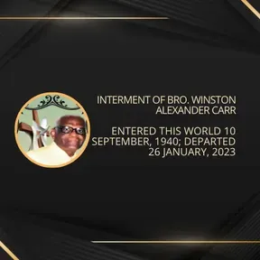 Thanks giving service for Mr.Winston Carr