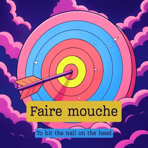 Expression française : "Faire mouche" et les mouches en France
