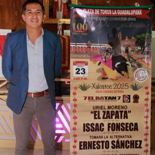 Ernesto Sánchez se alternativa en Xalostoc, el 23 febrero