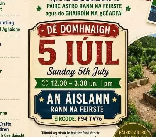 Anne Mhic Éamharcaigh Cisteoir Choiste Forbartha Rann na Feirste.