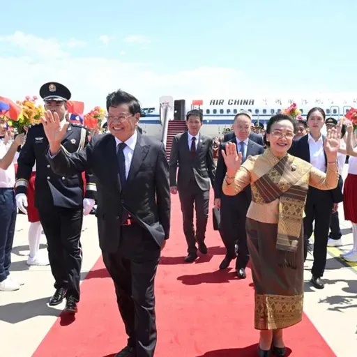 Lao president in Beijing to continue state visit