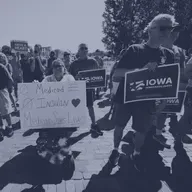 Democrats target working-class voters in Iowa and Montana