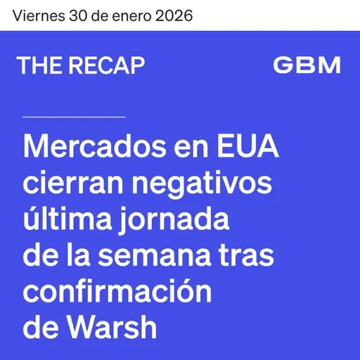 THE RECAP 30-01-26 | Mercados en EUA cierran negativos última jornada de la semana tras confirmación de Warsh.