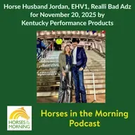 Horse Husband Jordan, EHV1, Movie Review, Realli Bad Adz for November 20, 2025 by Kentucky Performance Products