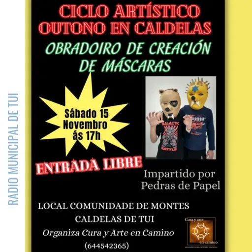 Ent. Belén Montero, da Asociación Cura y Arte en Camiño de Caldelas | Obradoiro de máscaras