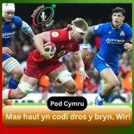 Mae haul yn codi dros y bryn. Wir!