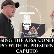 Discussing the AFSA Conference and Expo with El Presidente (Bob Caputo)